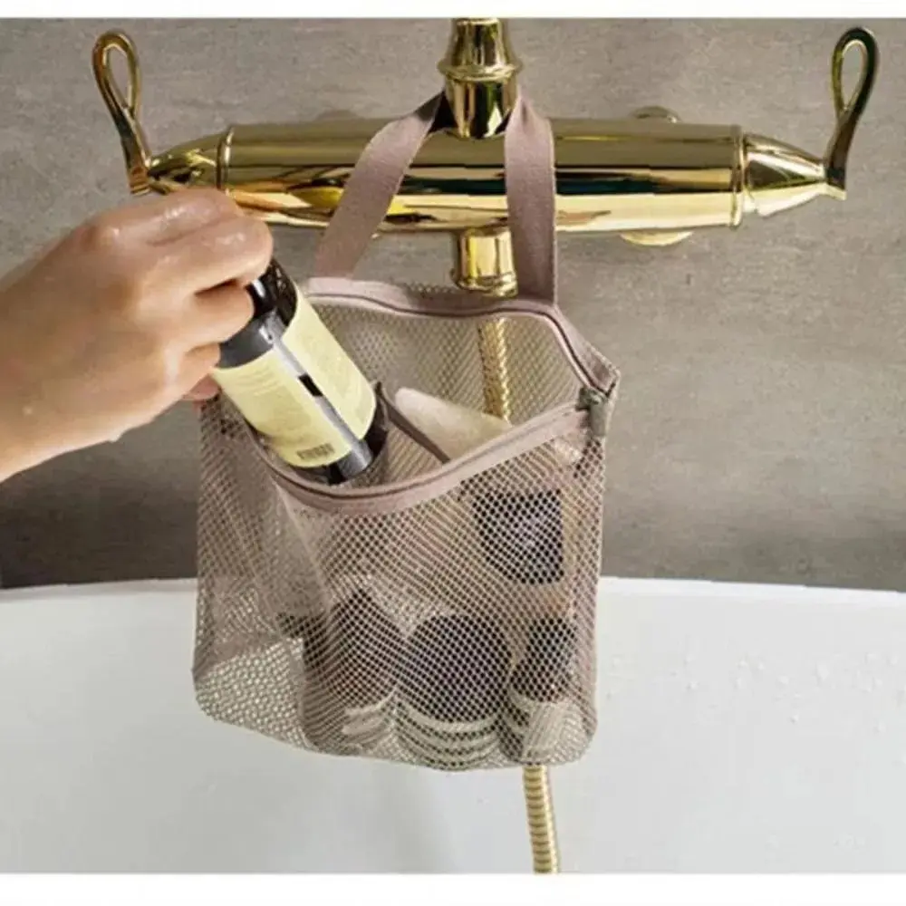 Mesh Makeup Toiletry Storage Bags Handbags Portable Travel Washing Body Shower Tools Organizer Hanging Cosmetic Organizer Pouch
