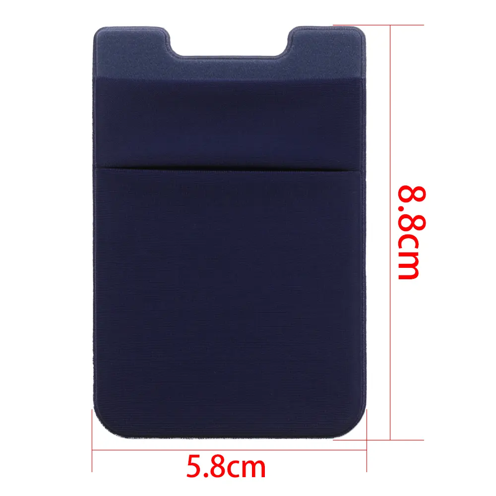 Unisex Adhesive Sticker Phone Pocket Stick On Card Wallet High Quality Stretchy Cell Phone Credit Card Sleeve Pouch
