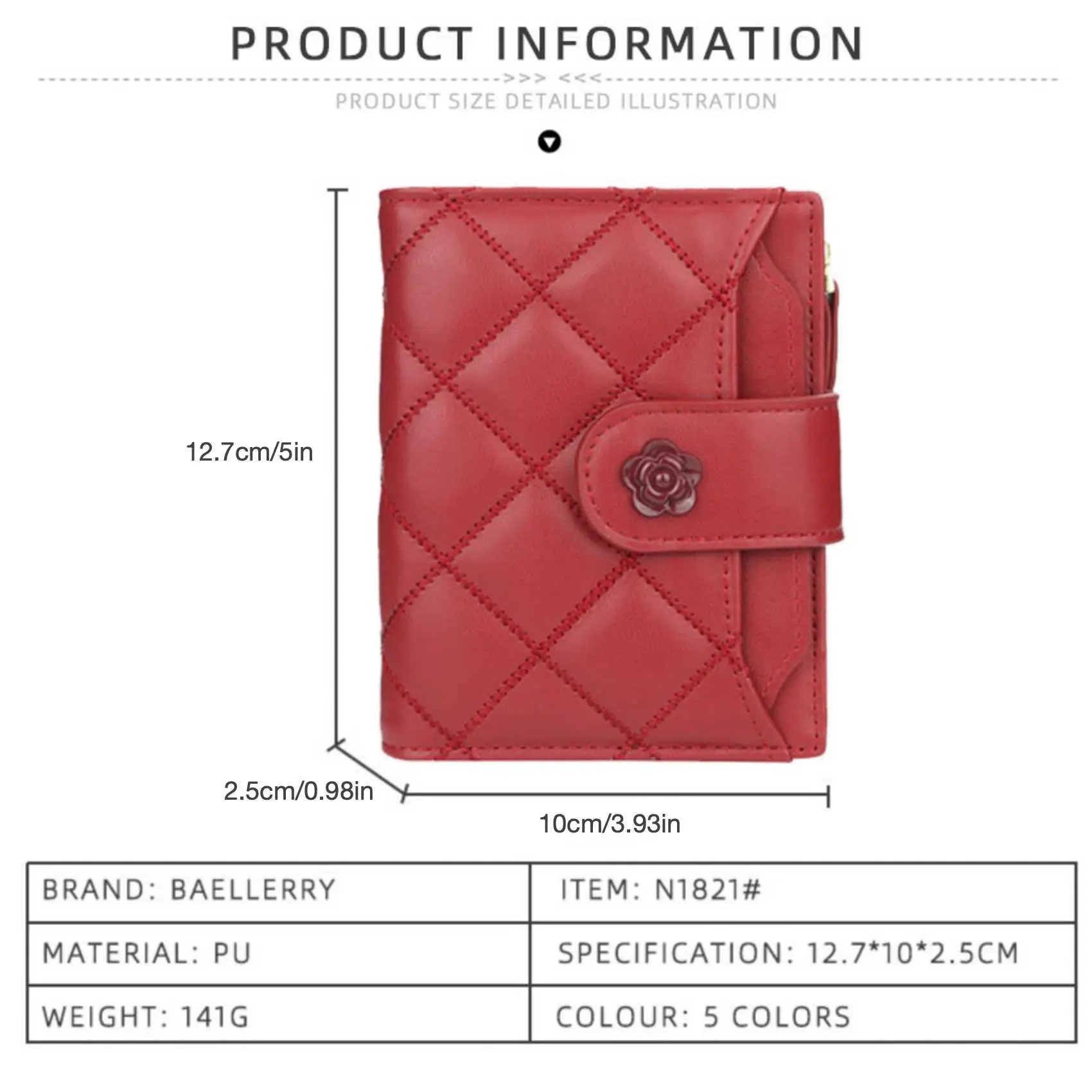 Argyle Multi-Card Trifold Zipper Coin Purse New Fashion Casual Women's Short Wallet Vertical Driver's License Buckle Card Holder