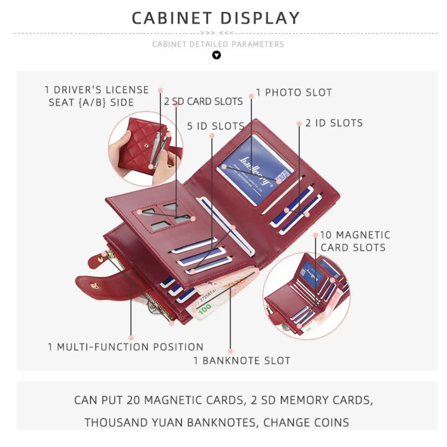 Argyle Multi-Card Trifold Zipper Coin Purse New Fashion Casual Women's Short Wallet Vertical Driver's License Buckle Card Holder