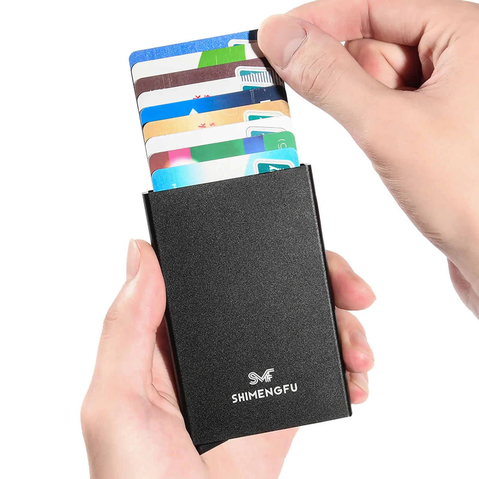 ID Credit Card Holder Wallet 10 Cards Porte Carte Thin Aluminium Metal Anti-theft Pocket Case Women Purse Men Box Rfid Blocking