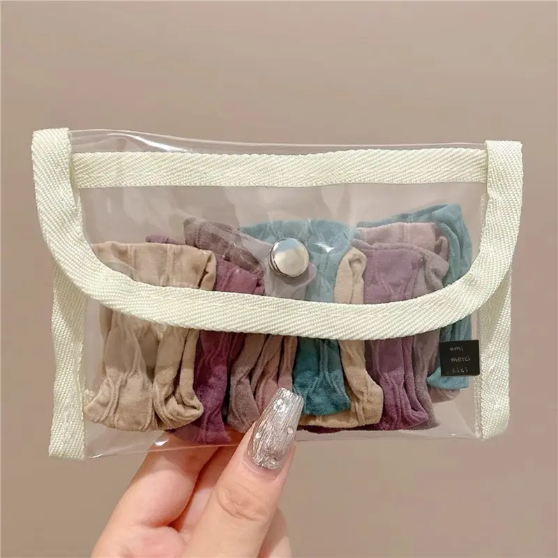 Kawaii Transparent PVC Cosmetic Bag 2025 Women Clear Small Coin Purse Hand Wallet Girls Pouch Fashionable Organizer