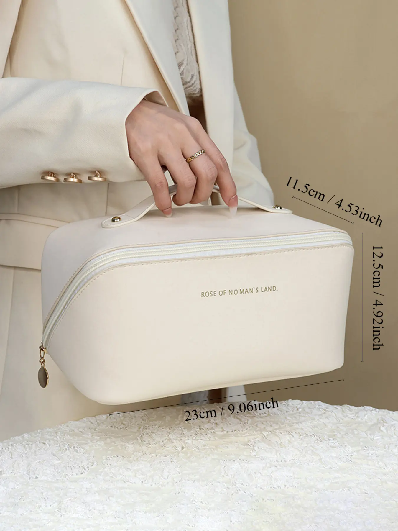 Travel Makeup Bag,Large Capacity Cosmetic Bags for Women,Waterproof Portable Pouch Open Flat Toiletry Bag Make up Organizer with