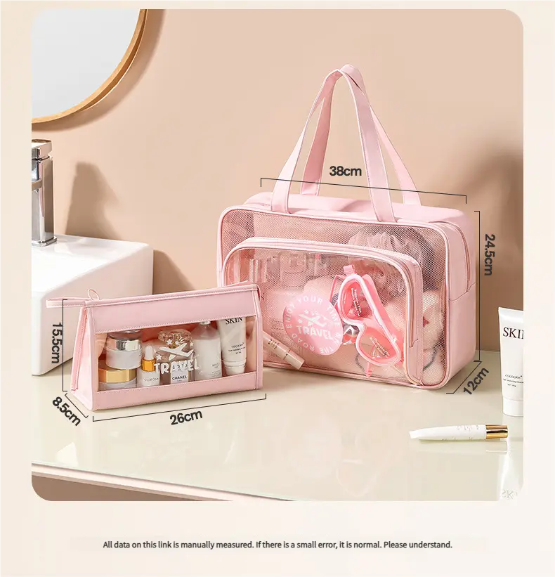 Women Travel Storage Bag Cosmetic Bag Makeup Bag Travel Organizer Bags PVC Waterproof Washbag Transparent Cosmetic Cases