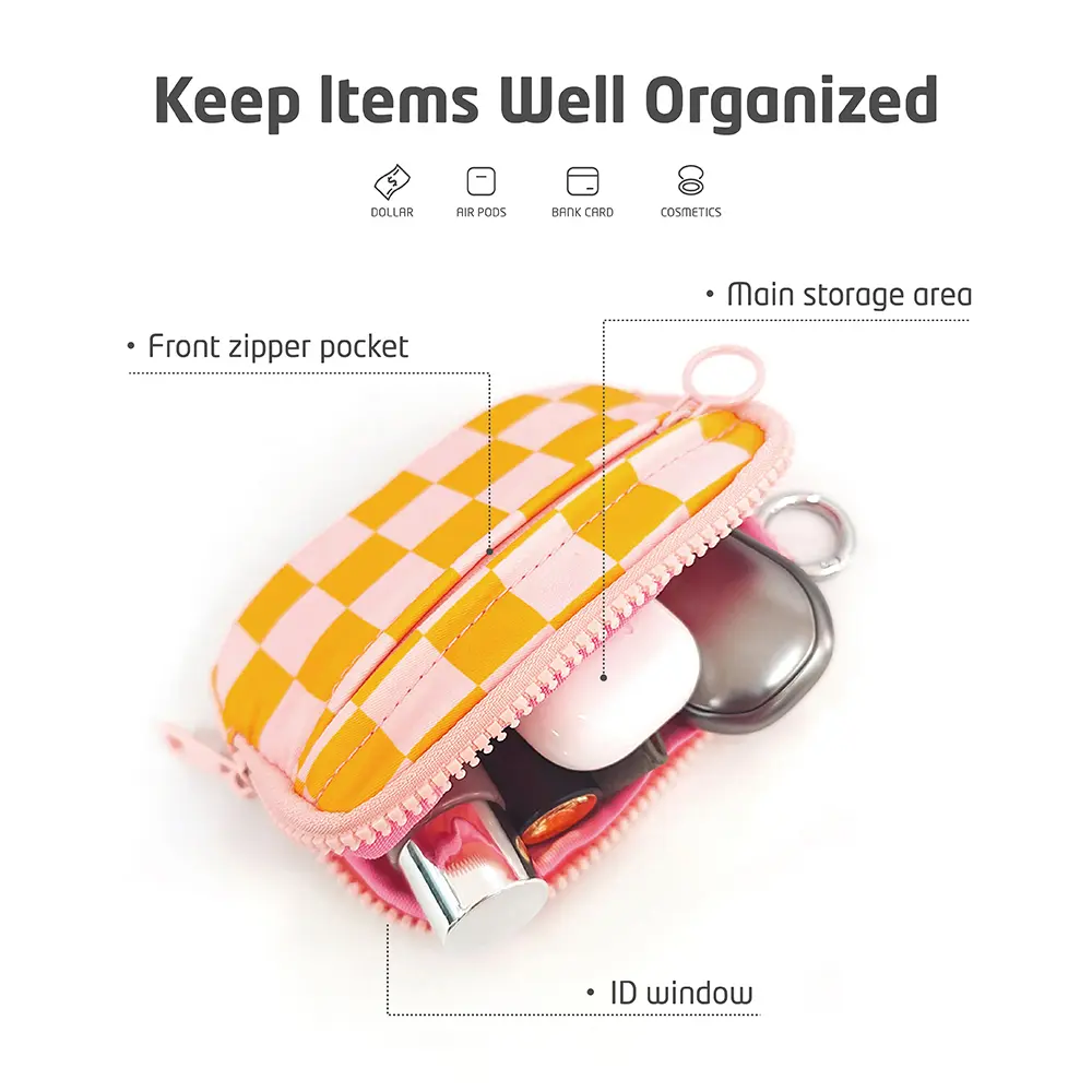Women Coin Wallet Female Purse Card Holder Coin Purse Short Wallets Small Purse Zipper Keychain Clutch Bag Wallet