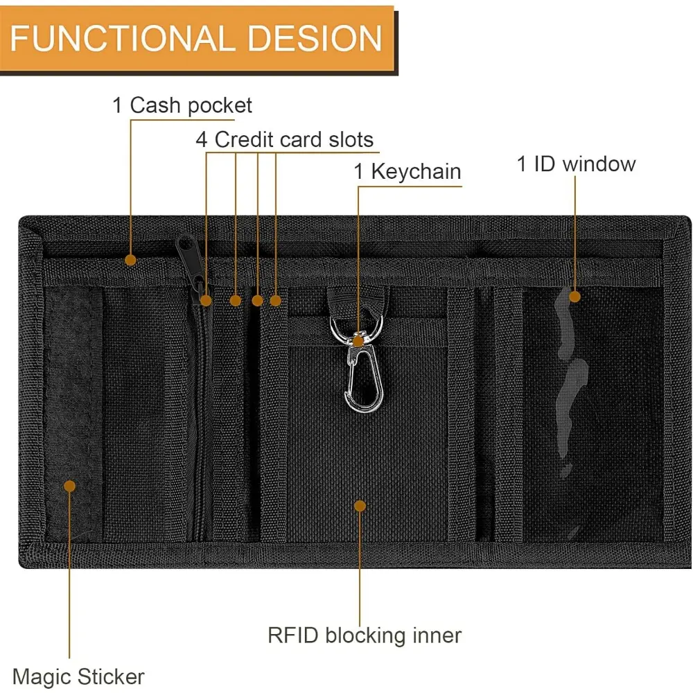 1pc Simple lightning Tri-Fold Wallet, Suitable For Kids & Teenagers Daily Use, Birthday Gift