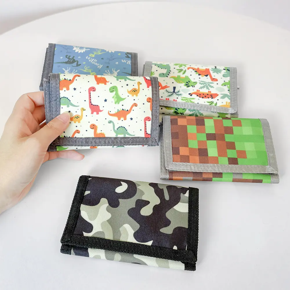 Children's Trifold Wallets Girls Boys Fashion Portable Card Holder Classic Multifunctional Short-style Coin Purse