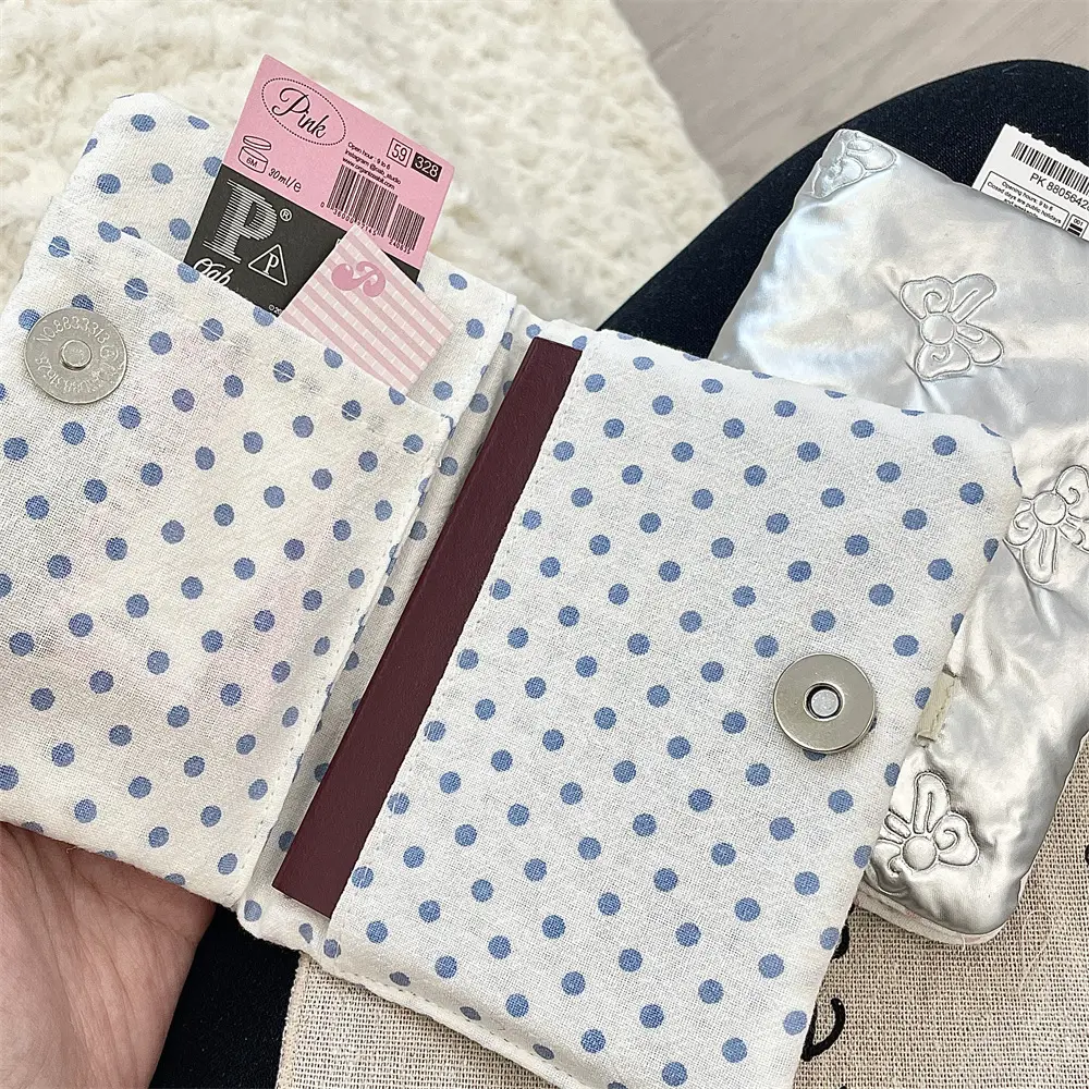 Women's Card Holders Korean Bow Cute Kawaii Sweet Storage Bag MultiFunctional Passport Ticket And Document Storage Card Bags