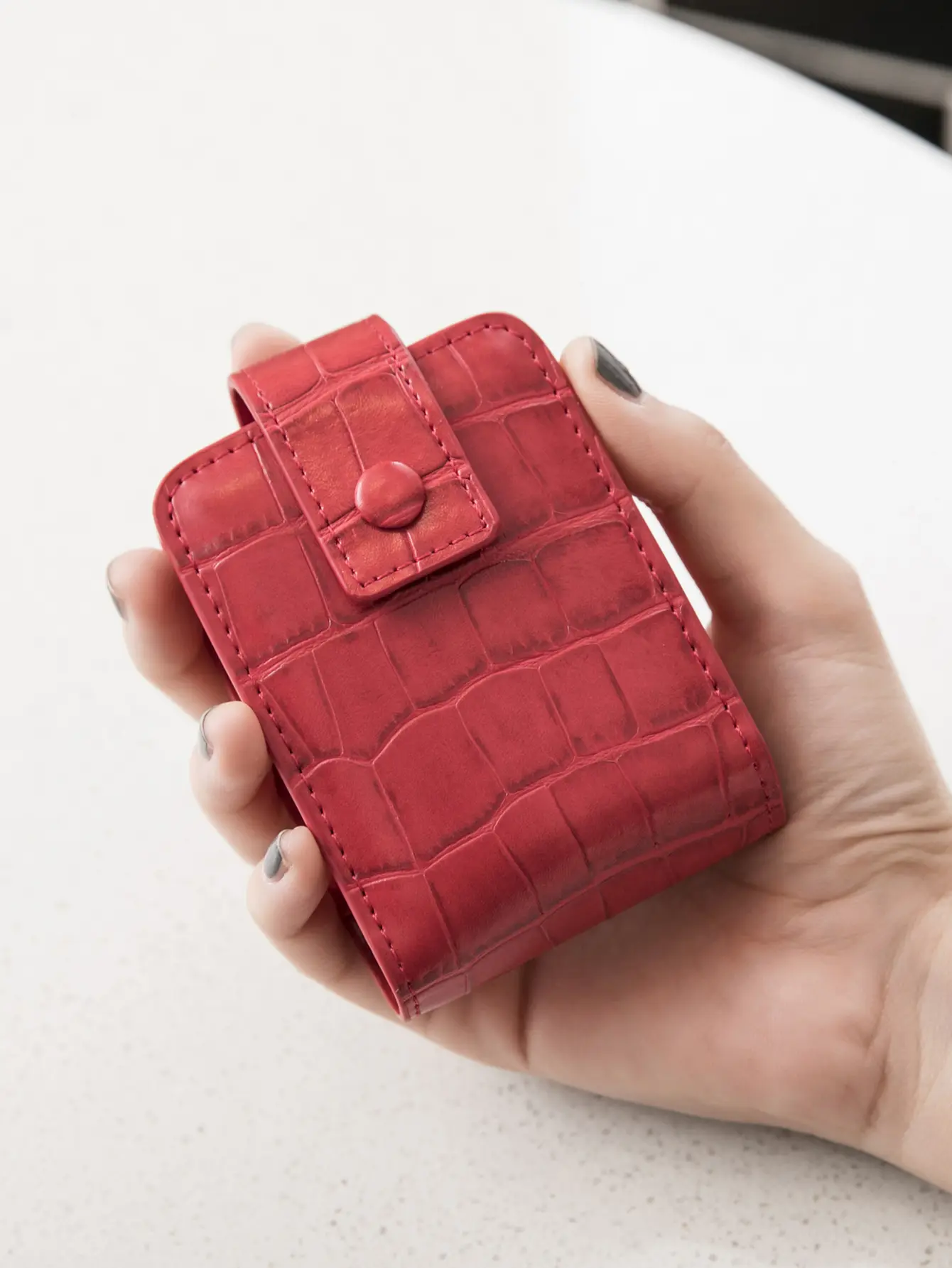 Mini Portable Lipstick Bags With Mirror Small Cosmetic Bag Stylish Compact For Women Lipsticks Protective Cover Storage Case