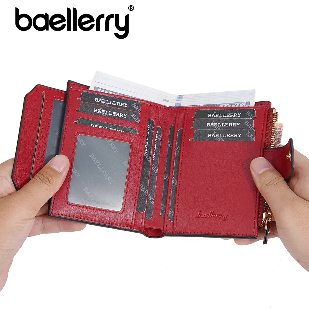 Baellerry High Quality Women Short Wallets Simple Zipper Coin Pocket Female Purses Brand Credit Card Holder Women's Wallet