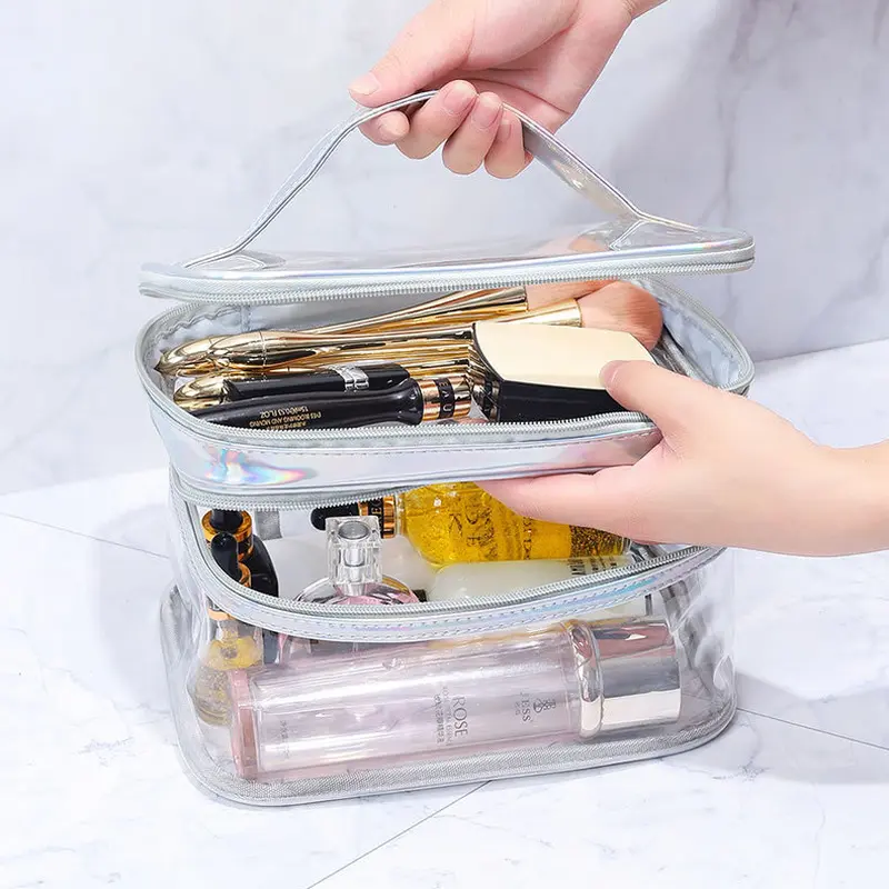 Transparent Cosmetic Bag Female Net Celebrity Large-capacity Travel Girl Portable Portable Waterproof Wash Bag Storage Bag