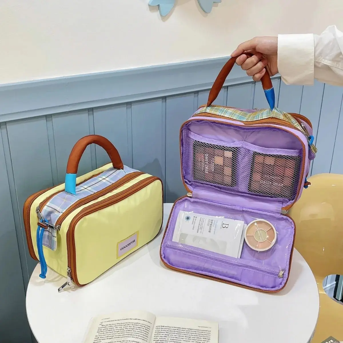 Large Capacity Waterproof Oxford Cloth Travel Kit Makeup Bag Durable Cosmetic Organizer Toiletries Storage Wash Handbag
