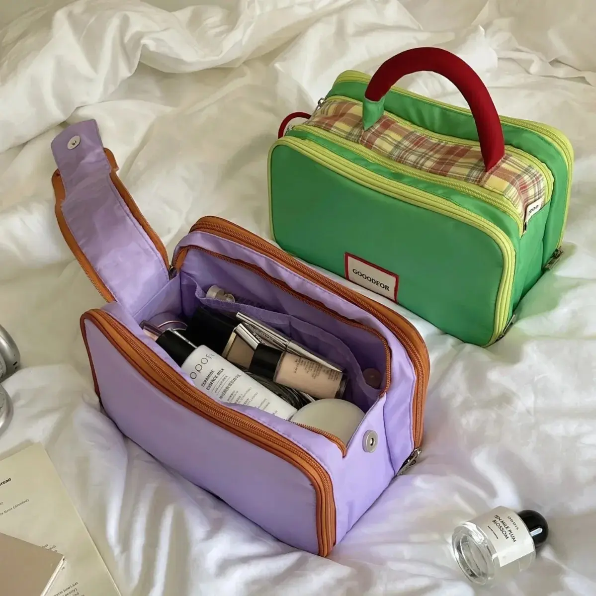 Large Capacity Waterproof Oxford Cloth Travel Kit Makeup Bag Durable Cosmetic Organizer Toiletries Storage Wash Handbag