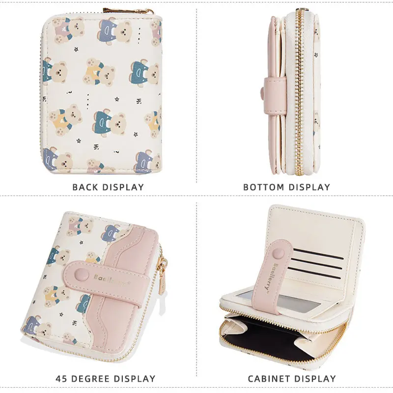 Baellerry New Women Wallets Luxury Brand Coin Pocket Zipper Female Purses High Quality Card Holder Cute Women's Wallet