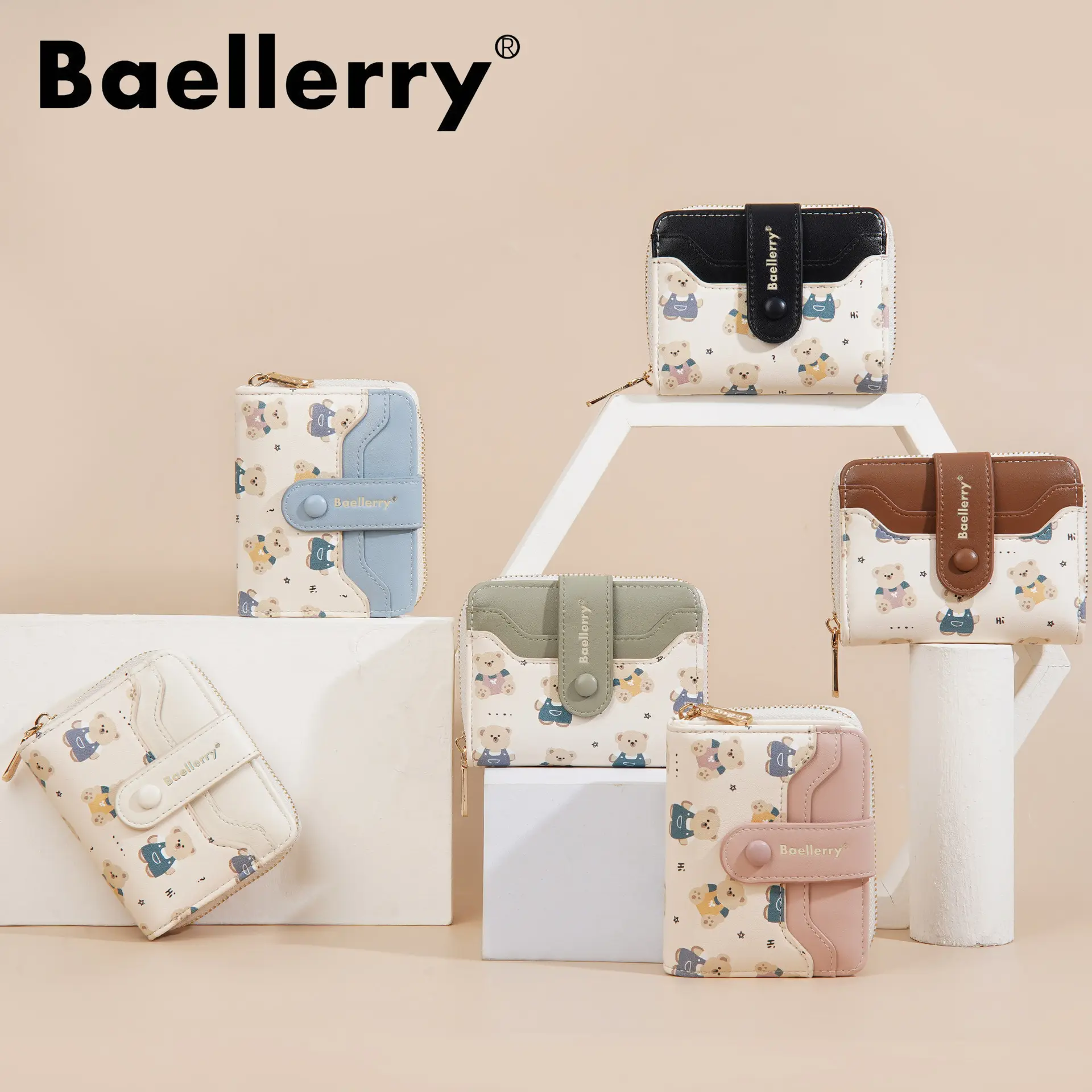 Baellerry New Women Wallets Luxury Brand Coin Pocket Zipper Female Purses High Quality Card Holder Cute Women's Wallet