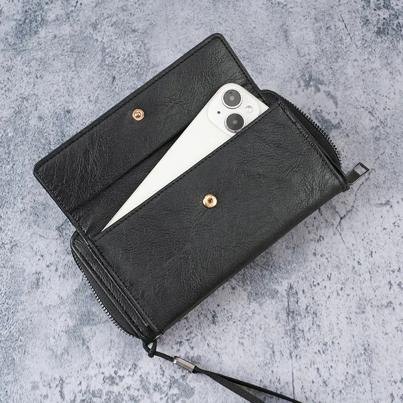 Cross-border men's wallet, PU material, multi-card slots, casual long wallet, new style, large capacity, hand-held bag, mobile p