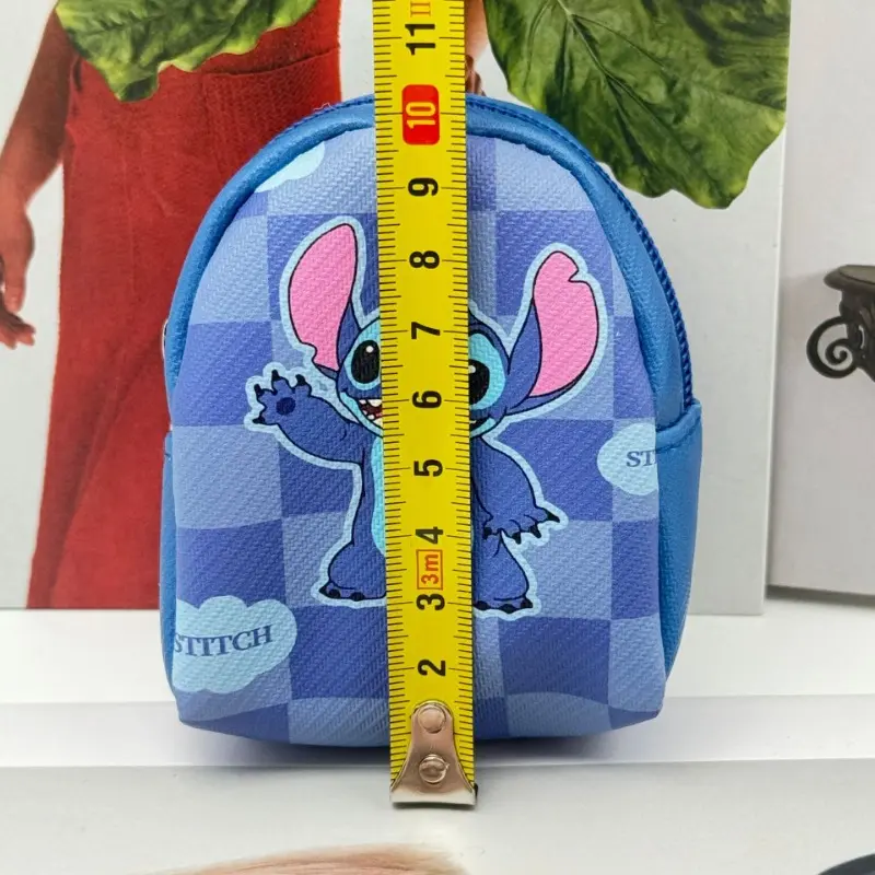 Stitch Coin Purse Disney Cartoon Cute Figure Creative Mini Backpack Pendant Keychain Headphone Data Cable Storage Small Wallet