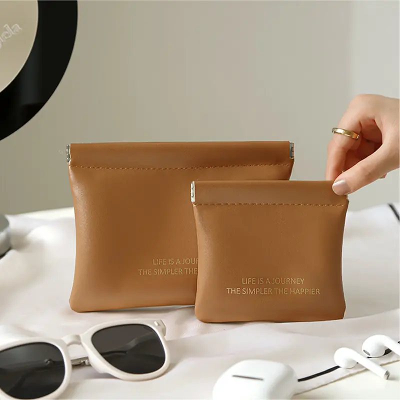 Portable PU Earphone Wire Bag Cosmetics Lipsticks Holder Case Coin Cards Pouch Travel Jewelry Sundries Organizer Pouch Mini Bag