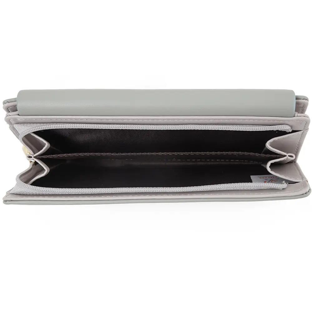 Women's long wallet Korean PU printed zipper buckle folding clutch bag multi-card fashion everything street popular preppy stude