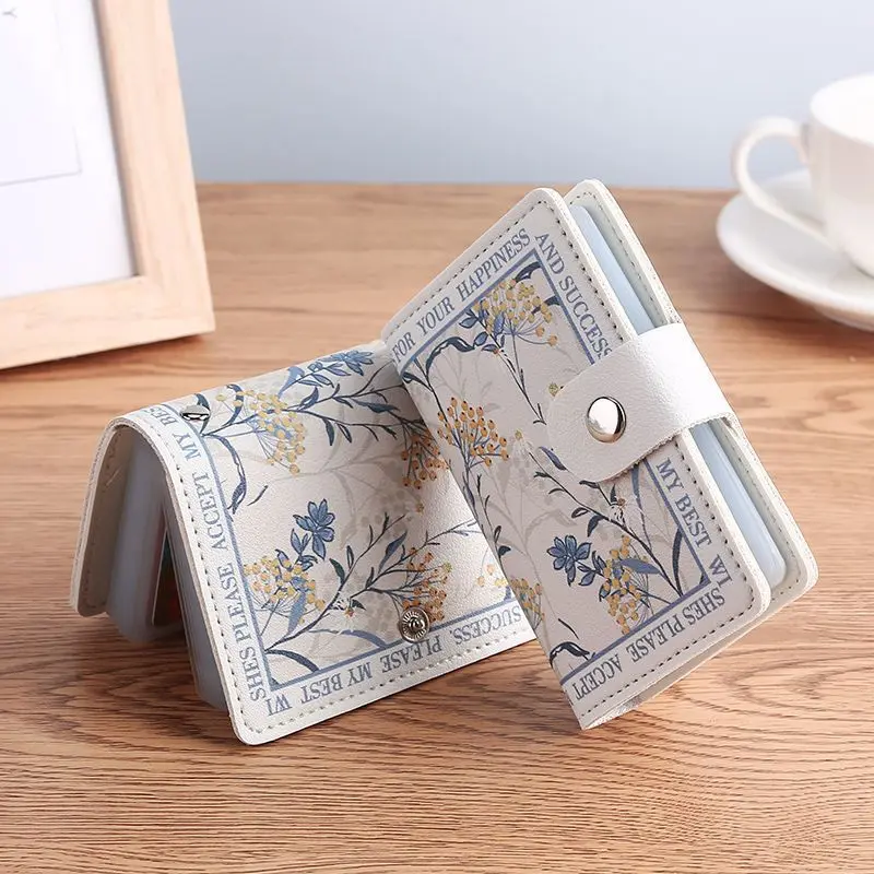 New Floral Card Bag Multiple Cards Slots ID Bank Credit Card Covers for Women Large Capacity Card Holders