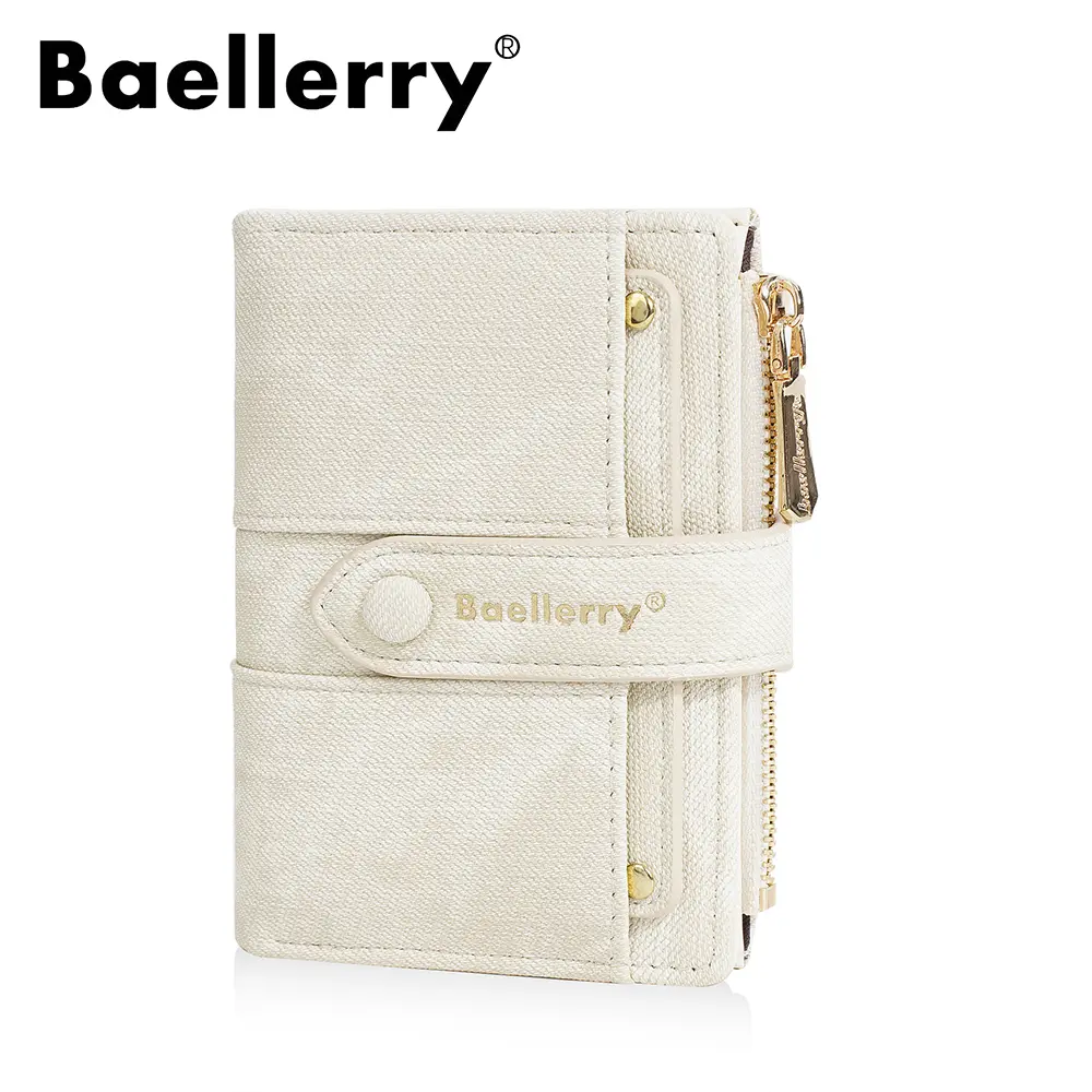 Baellerry New Fashion Women Short Wallets Zipper Coin Bags Top Quality Female Purse Coin Pocket Women's Detachable Card Clip