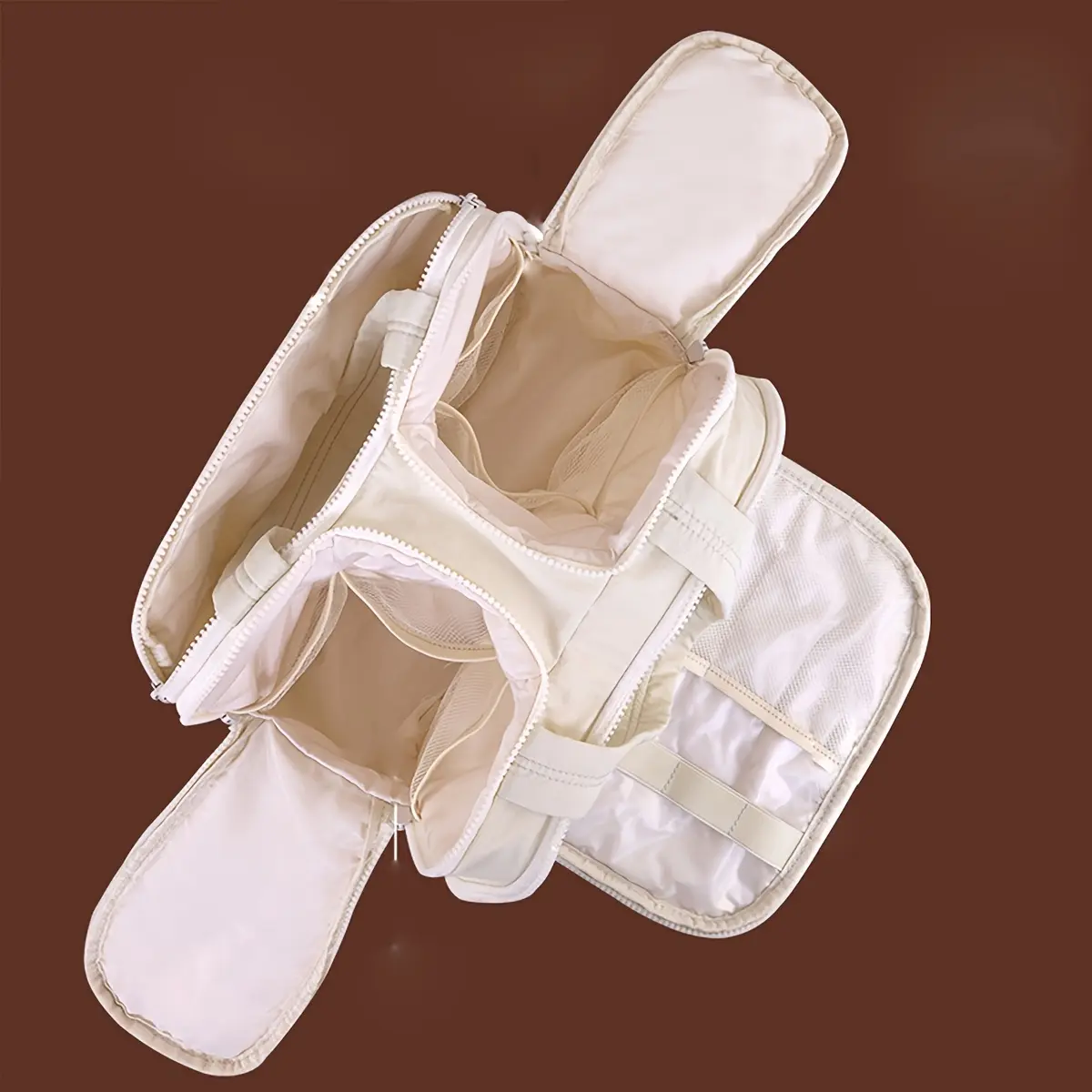 Portable Fabric Cosmetic Storage Bag Large Capacity Toiletry Bag Beauty Bag Multifunctional Travel Item Organizer Bag