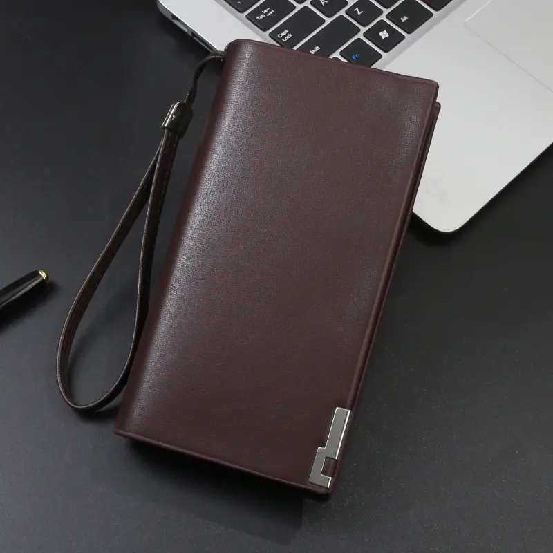 New men's wallet Casual zipper mobile phone bag Multi-function clutch bag Long men's wallet