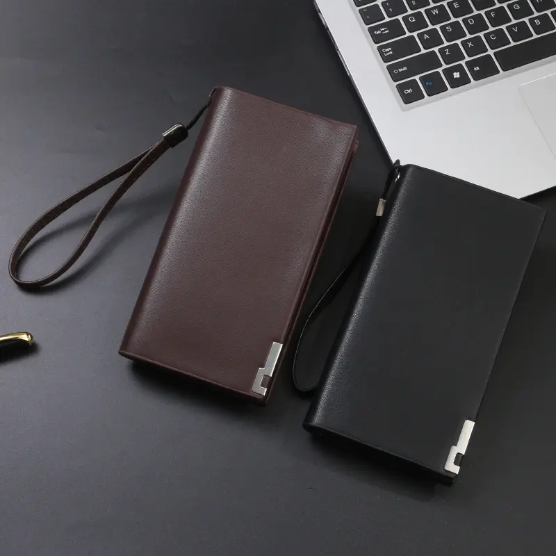 New men's wallet Casual zipper mobile phone bag Multi-function clutch bag Long men's wallet