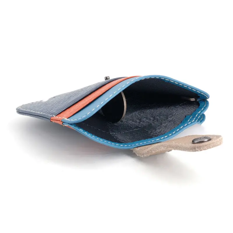 Men's Genuine Leather Slim Wallet - Ultra Thin Mini Purse with Card Holder, Small Money Bag (Portomonee/Carteras)