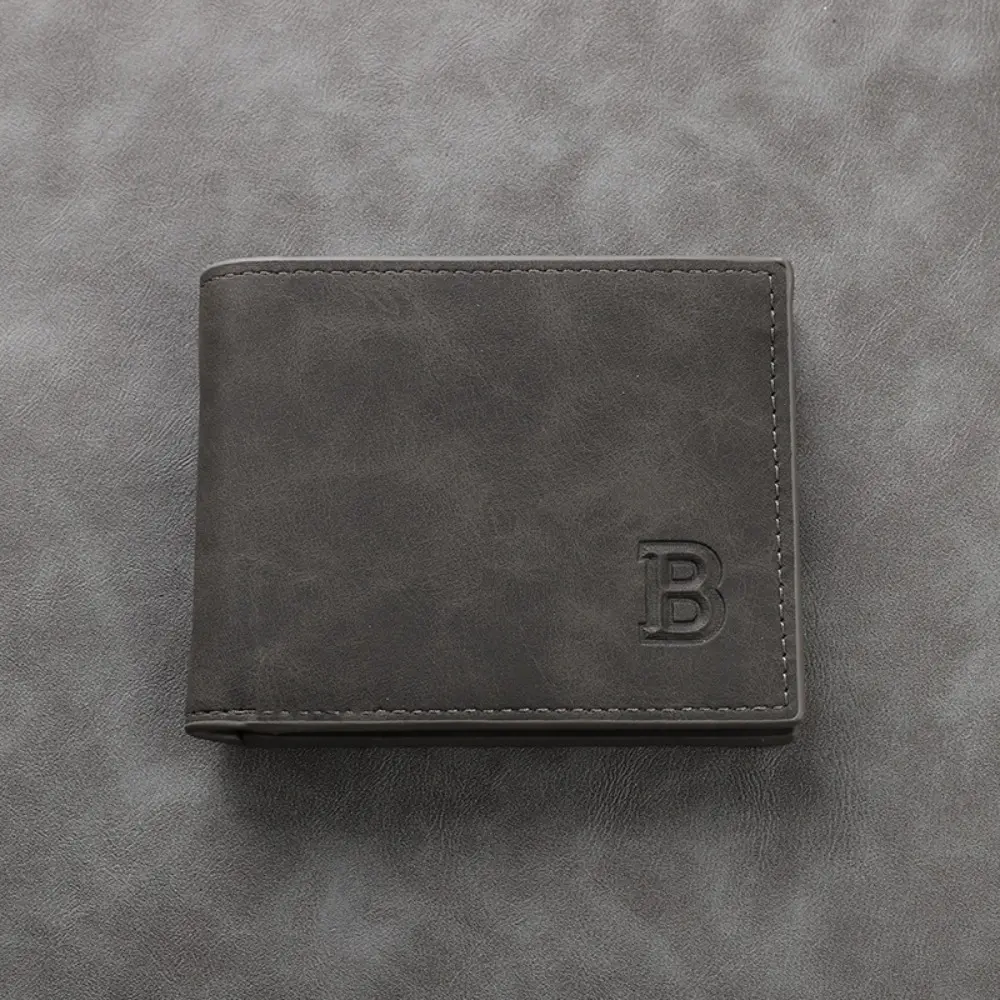 Men's Vintage Style Faux Leather Business Casual Short Bifold Wallet  The Perfect Gift for Friends, Husband, Father