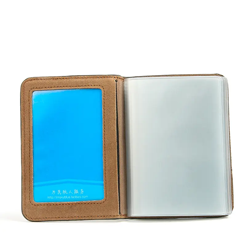 Pilots Credit Card PU Leather Holder High Quality Special Crew Men Folder Fight Licence Case Bag Best Gift
