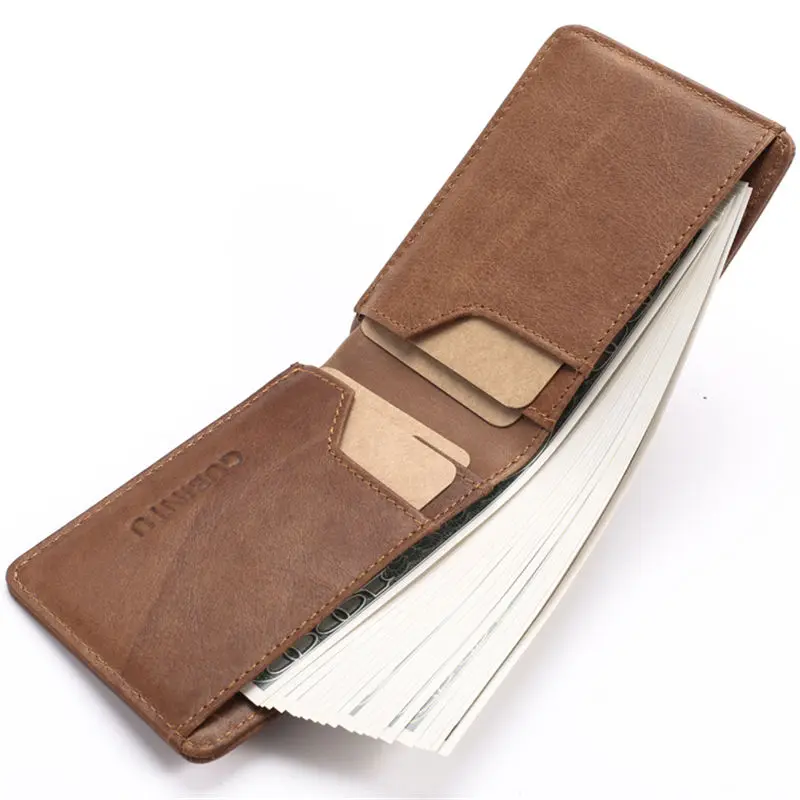 Gubintu Thin Genuine Leather Men Wallets Card Holder Multifunctional Slim Brand Men Purse Business High Quality Men Wallets 752