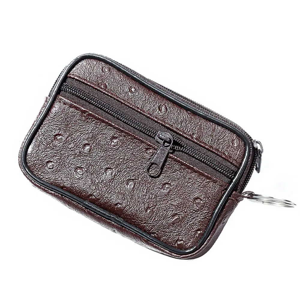 Fashion PU Leather Square Money Bag Card Bag Small Coin Purse Key Holder Man Wallet Storage Bag Mini Zero Money Bag