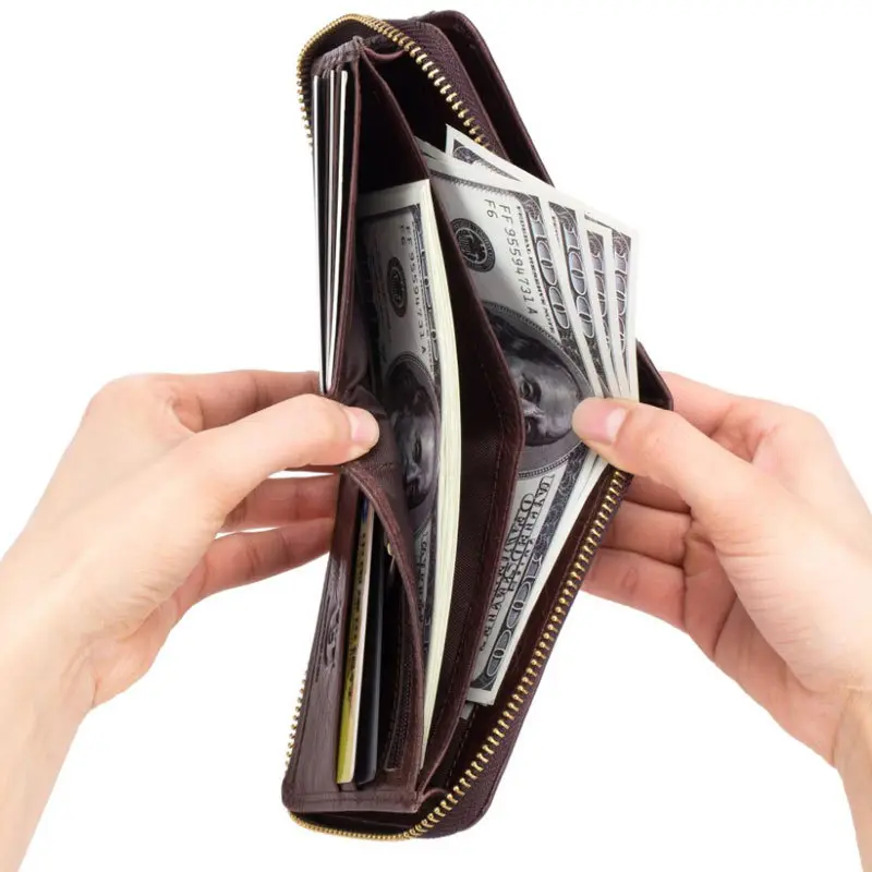 BULLCAPTAIN new Arrival Male RFID leather wallet Men Wallet Cowhide Coin Purse Slim Designer Brand Wallet Billetera para hombres