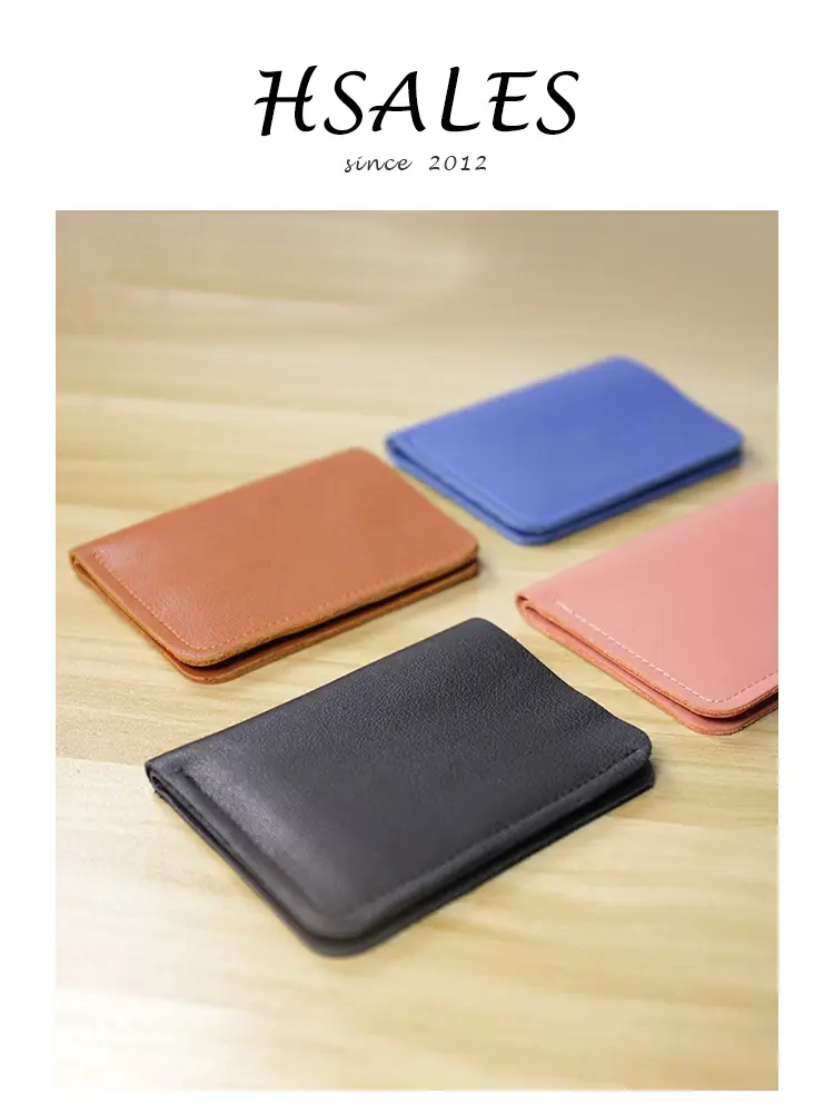 Ultra Thin Genuine Leather Wallet For Men Retro Minimalist Design Card Holder High-grade Cowhide Money Bag Soft Slim Small Purse