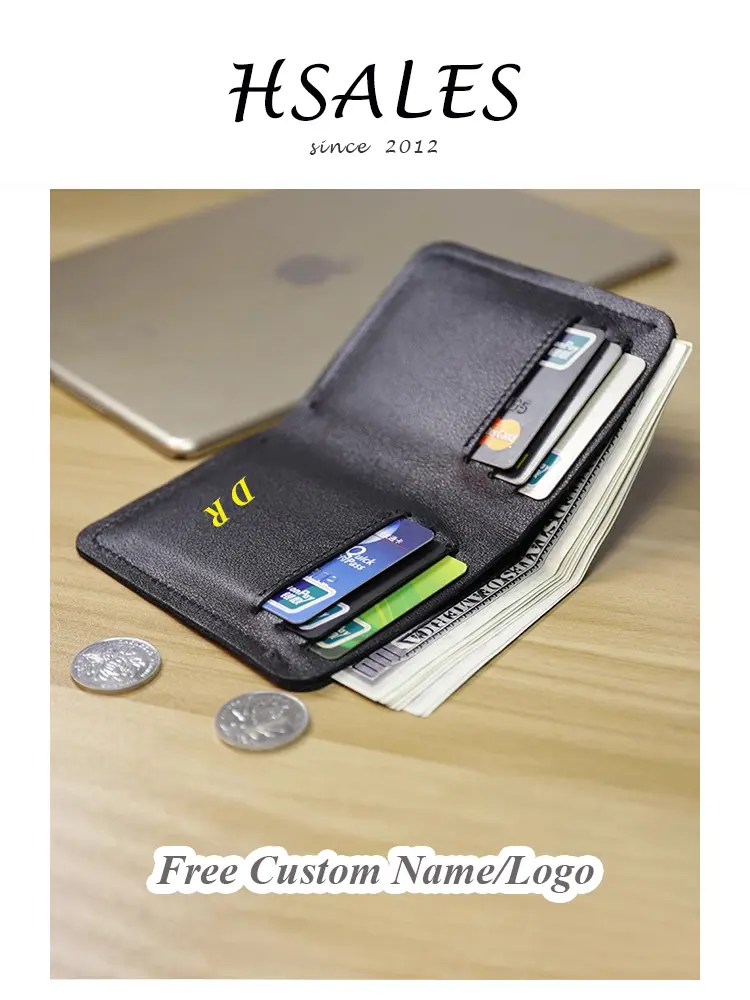 Ultra Thin Genuine Leather Wallet For Men Retro Minimalist Design Card Holder High-grade Cowhide Money Bag Soft Slim Small Purse