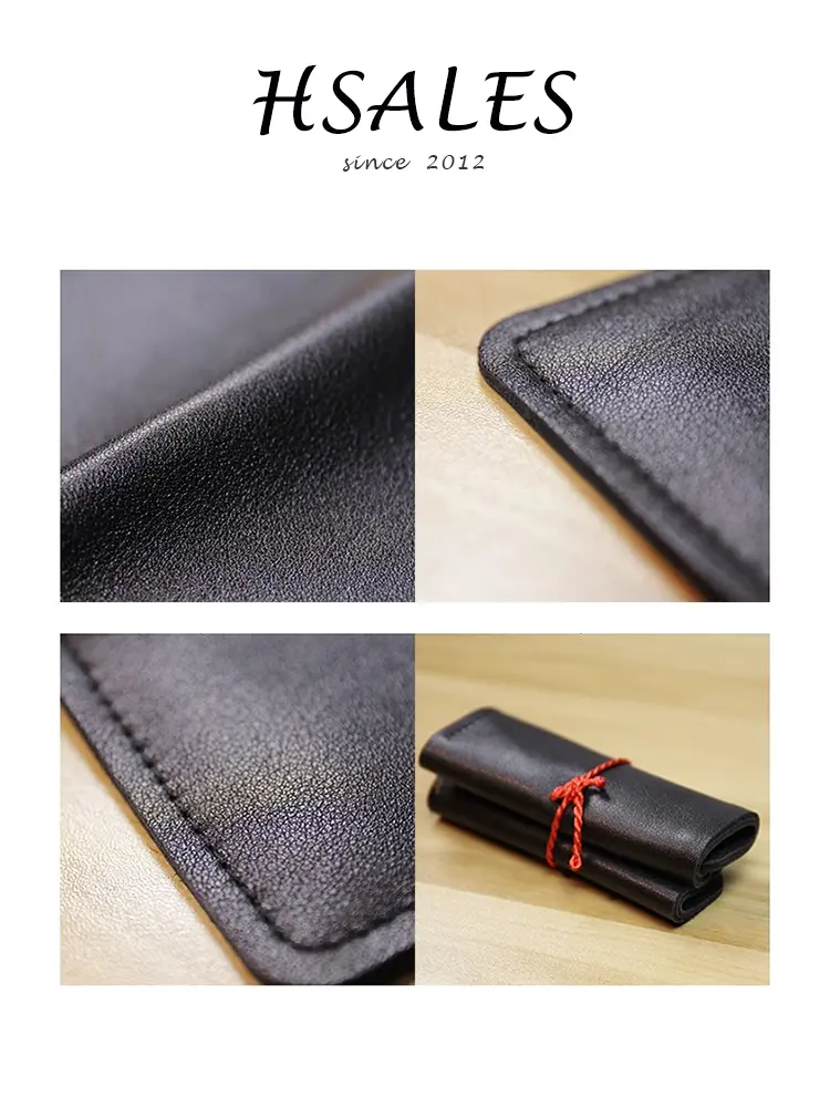 Ultra Thin Genuine Leather Wallet For Men Retro Minimalist Design Card Holder High-grade Cowhide Money Bag Soft Slim Small Purse