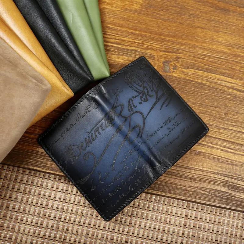 DIMY 2025 Card Pack Men's Ultra Thin Leather Folding Card Holder Business Card Holder Multi slot Bank Card