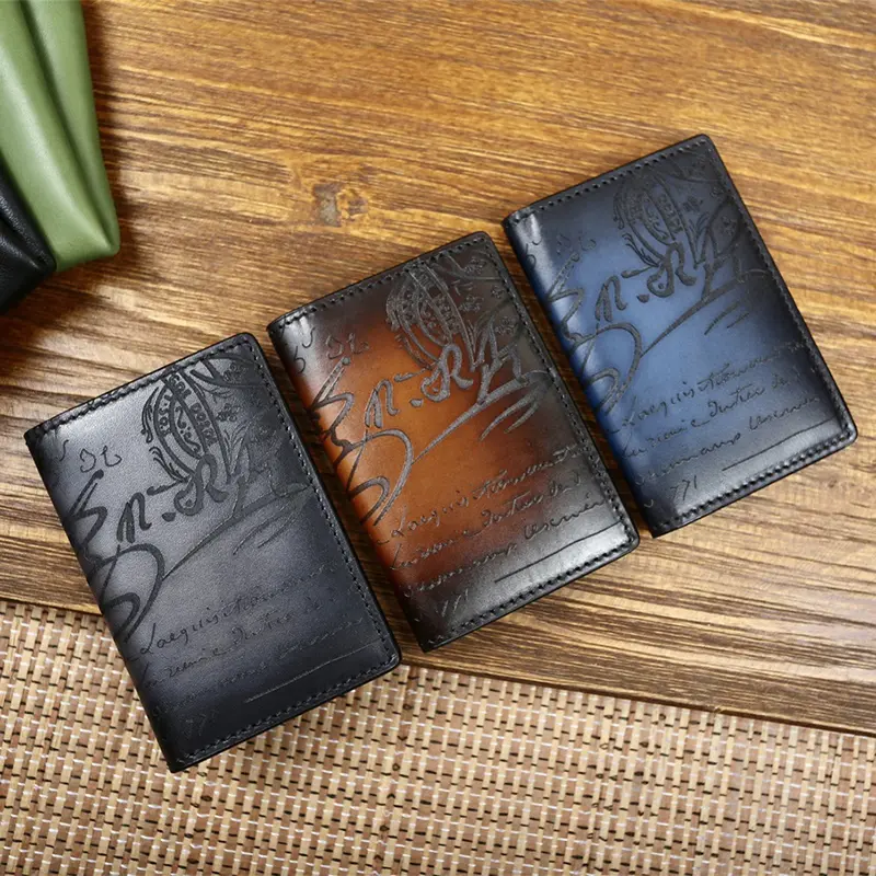 DIMY 2025 Card Pack Men's Ultra Thin Leather Folding Card Holder Business Card Holder Multi slot Bank Card