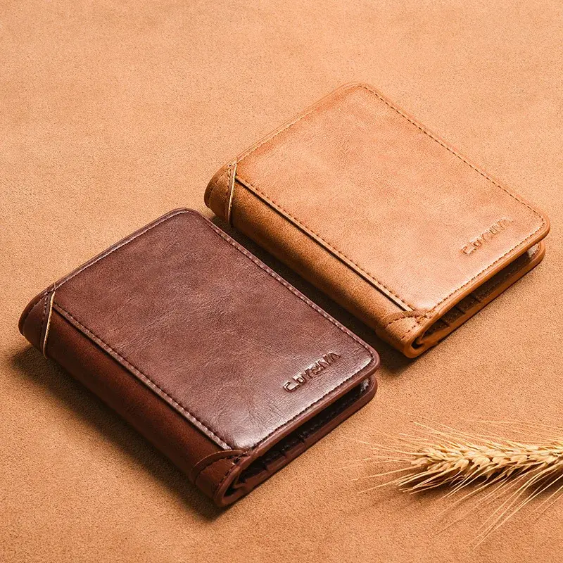 Luxury Designer Men's Wallet PU Leather Credit Card Holder Purse for Men Cardholder Wallets Male Handbag
