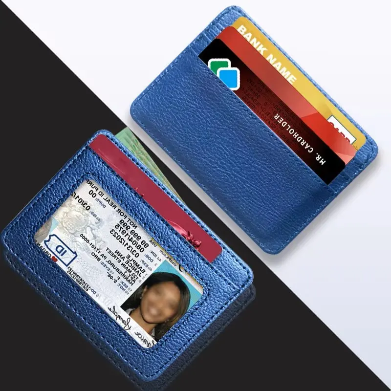 Thin PU Leather Mini Wallet Slim Bank Credit Card Holder Multi Card Slots Men's Business Small ID Case for Man Purse Cardholder