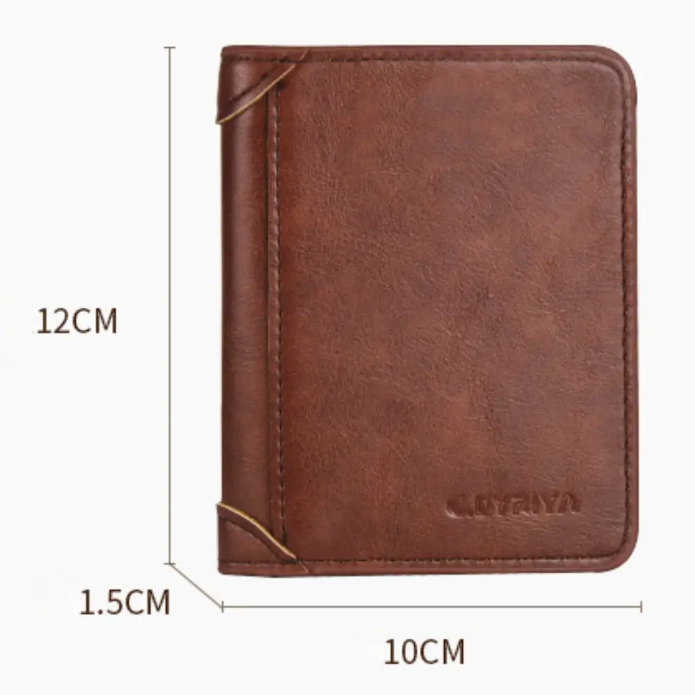 Luxury Designer Men's Wallet PU Leather Credit Card Holder Purse for Men Cardholder Wallets Male Handbag