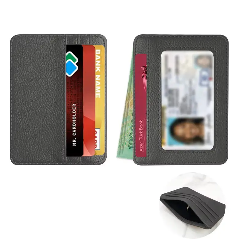 Thin PU Leather Mini Wallet Slim Bank Credit Card Holder Multi Card Slots Men's Business Small ID Case for Man Purse Cardholder