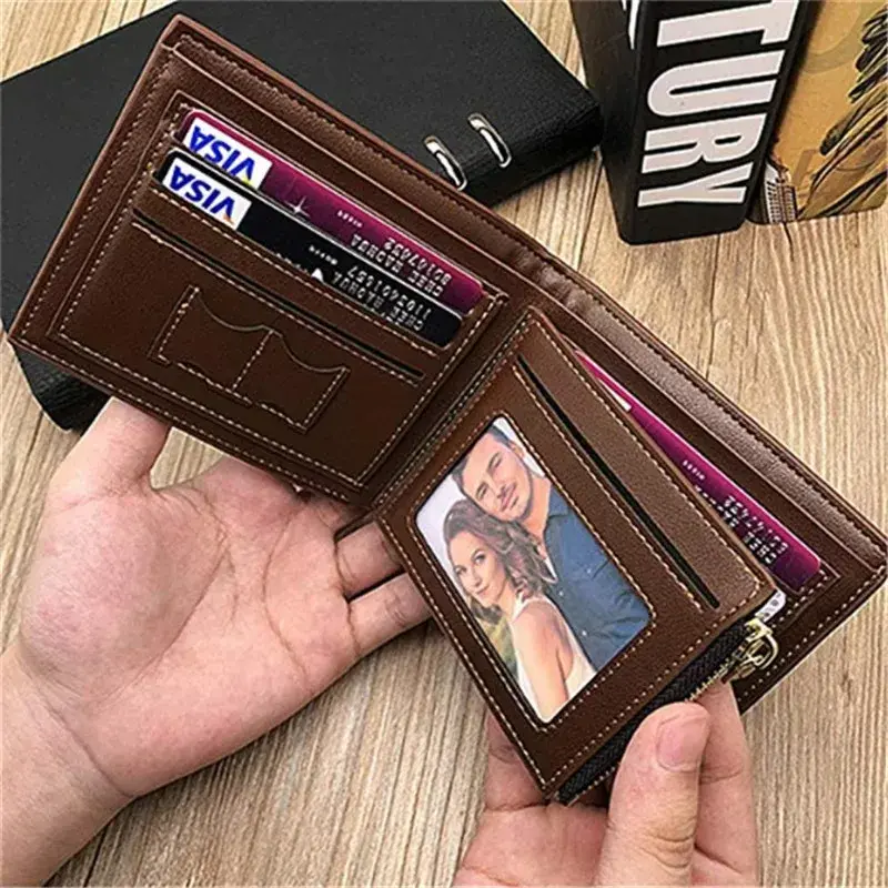 Personalized Custom Photo Wallet for Men Gift Wallets Men High Quality PU Leather for Him Engraved Wallets Men Short Purse