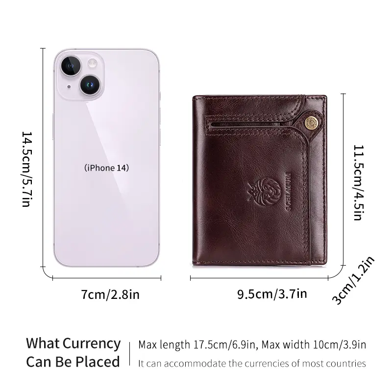 SCHLATUM Large Capacity Wallets for Men Genuine Leather RFID Blocking Accordion Credit Card Wallet with 21 Card Slots