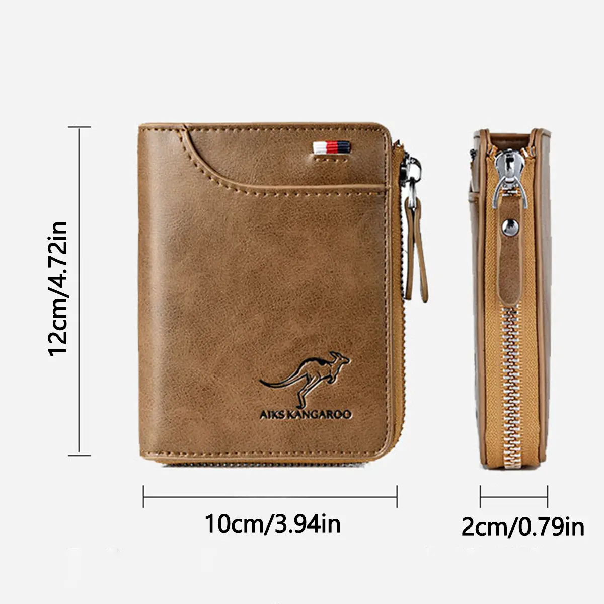 Wallet Leather Business Card Holder Zipper Purse Luxury Wallets for Men RFID Protection Purses Carteira Masculina Luxury.-A-DH
