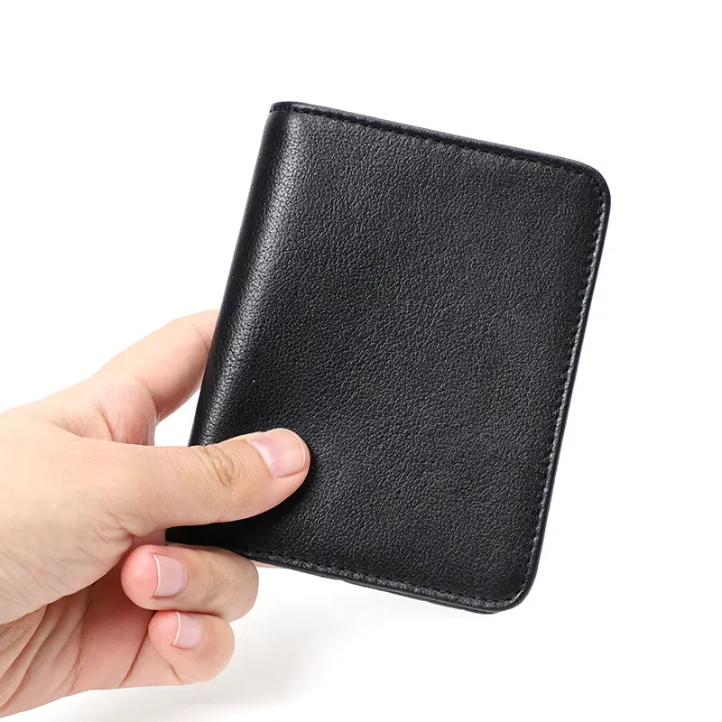 Slim Wallet Men Genuine Leather Thin Pocket Wallet for Men Short Purse Unisex Women  Mini Wallets Card Holder Small Coin Purse
