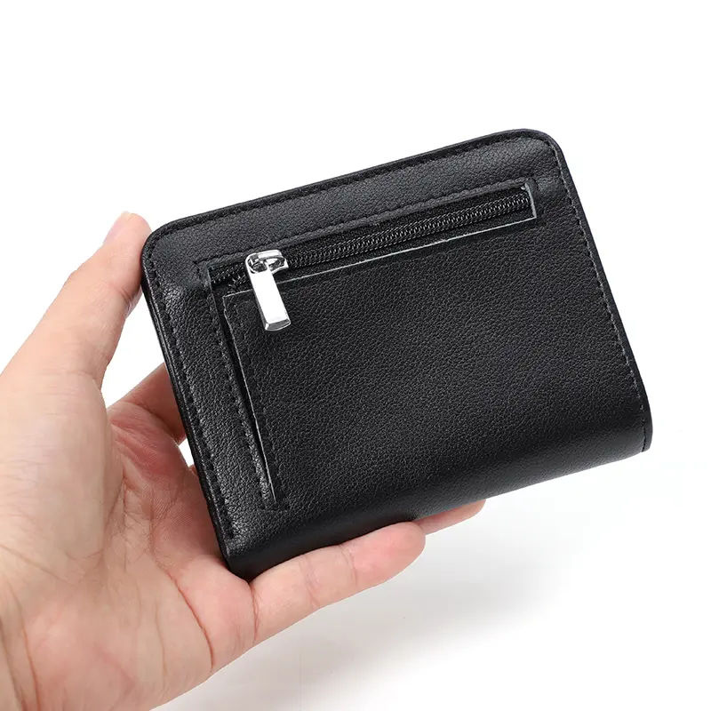 Slim Wallet Men Genuine Leather Thin Pocket Wallet for Men Short Purse Unisex Women  Mini Wallets Card Holder Small Coin Purse