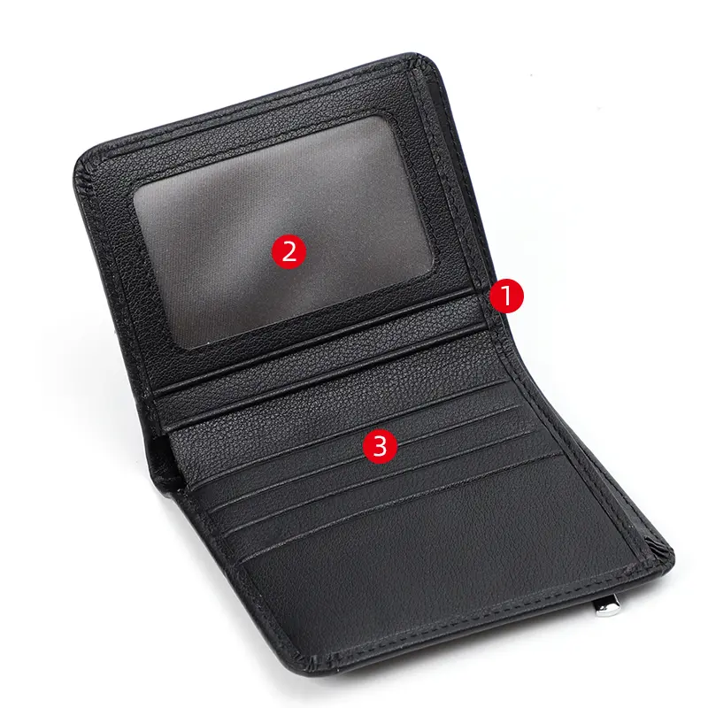 Slim Wallet Men Genuine Leather Thin Pocket Wallet for Men Short Purse Unisex Women  Mini Wallets Card Holder Small Coin Purse