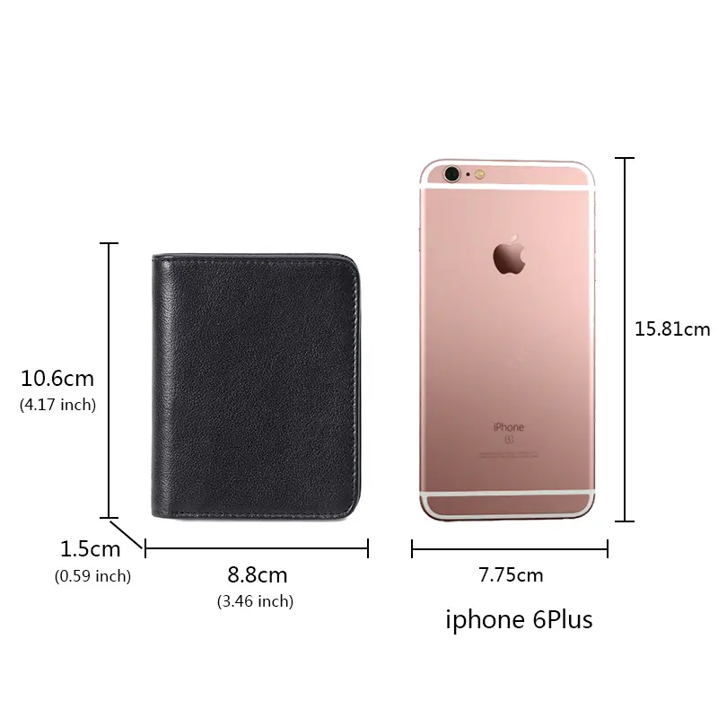 Slim Wallet Men Genuine Leather Thin Pocket Wallet for Men Short Purse Unisex Women  Mini Wallets Card Holder Small Coin Purse